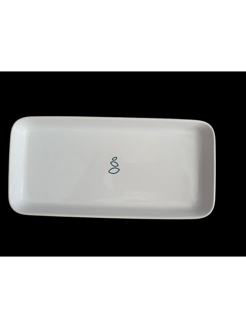 White Ceramic Grove Collaborative Soap Dish With Minimalist Leaf Design Rectangu